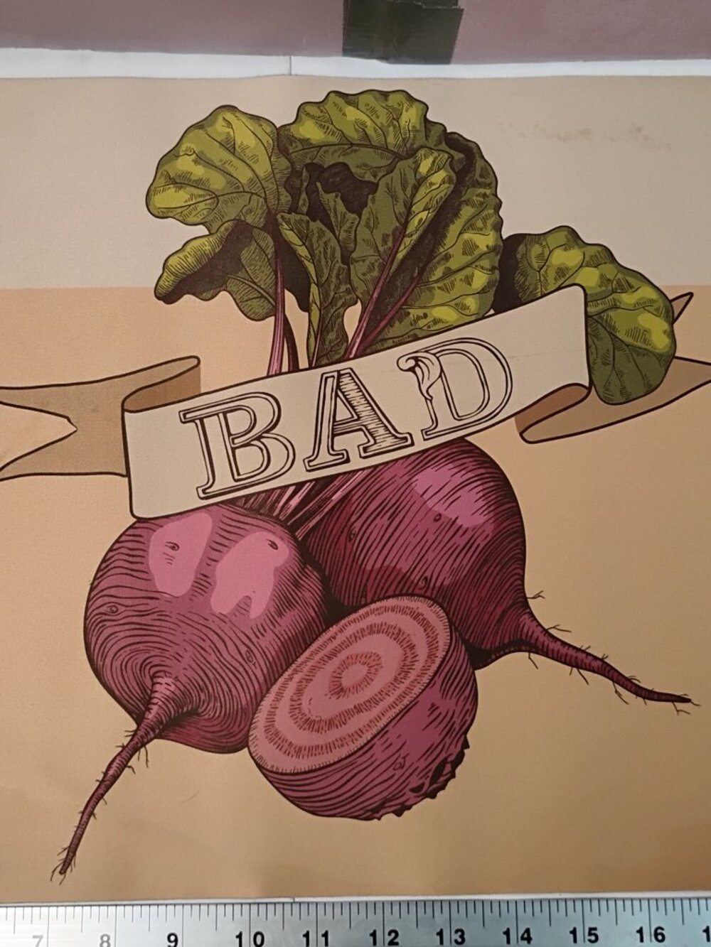 Bad Beets Card Game Playmat 24"x14" Rubber Desk Mat Stone Blade Entertainment
